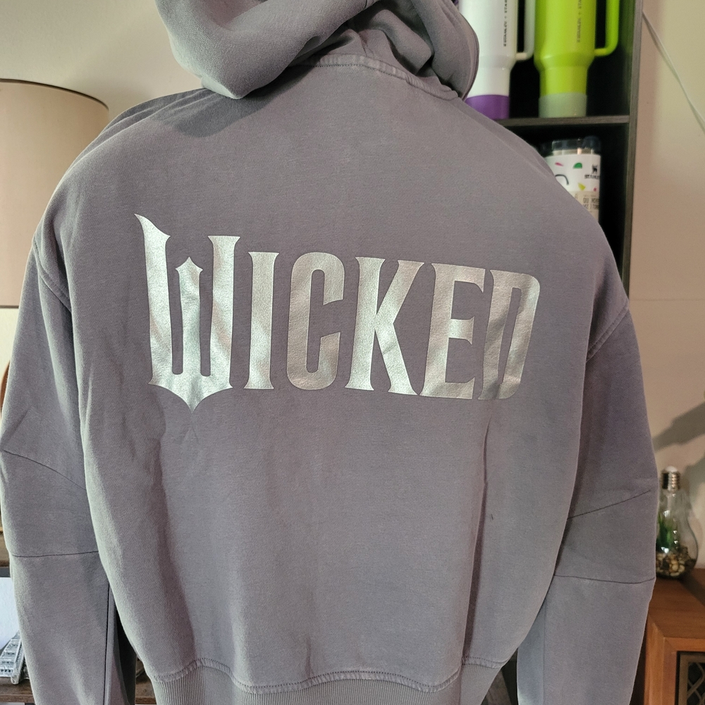 Wicked Gray Hoodie with Silver Lettering